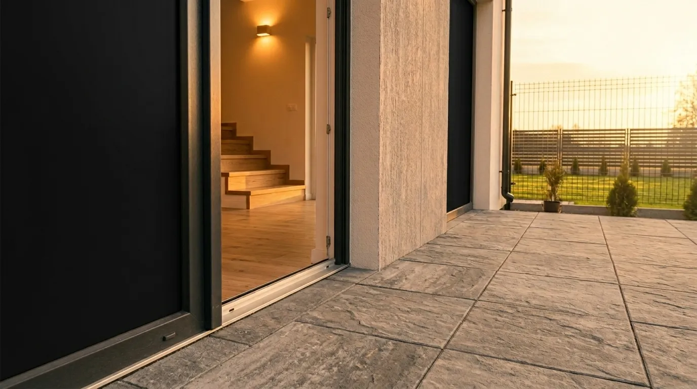 Wykończenie — taras z naturalnym kamieniem