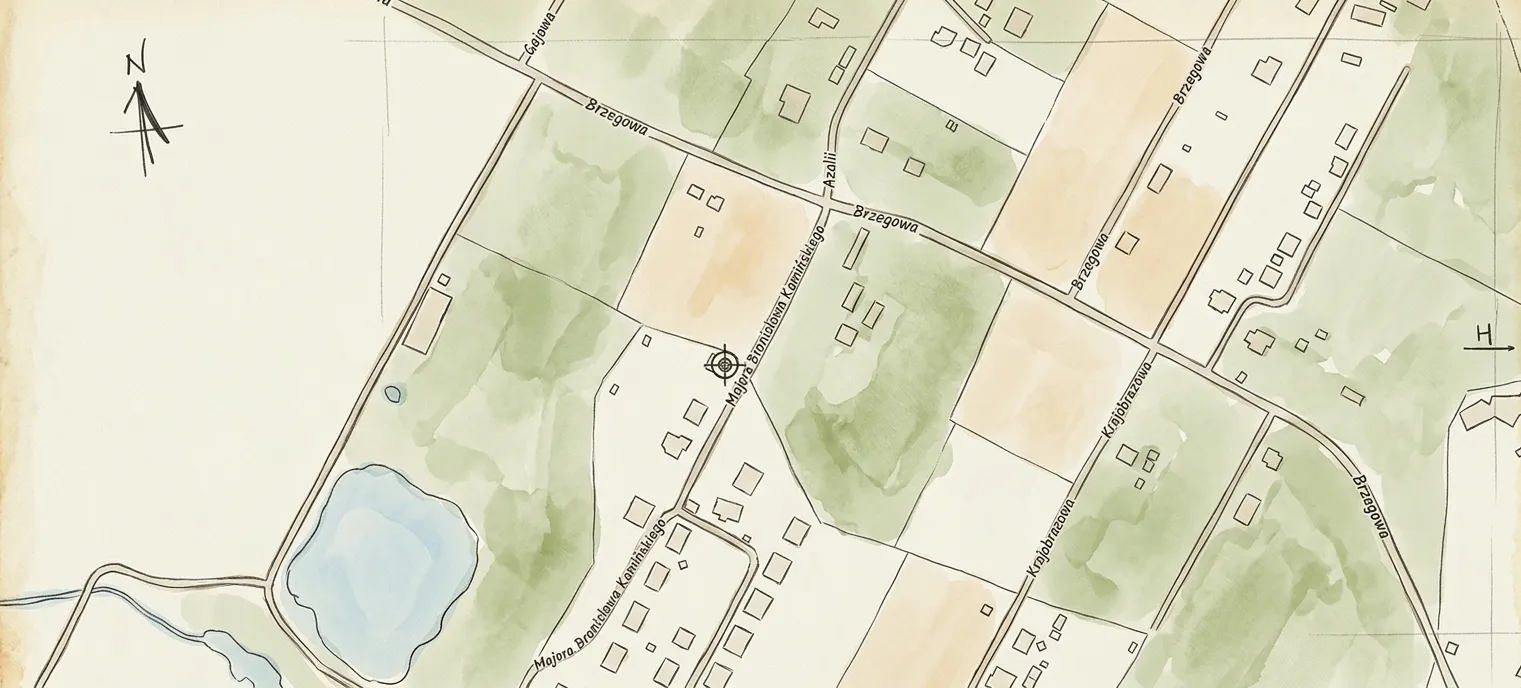 Mapa — Łomianki Dolne, Bronisława Kamińskiego 43