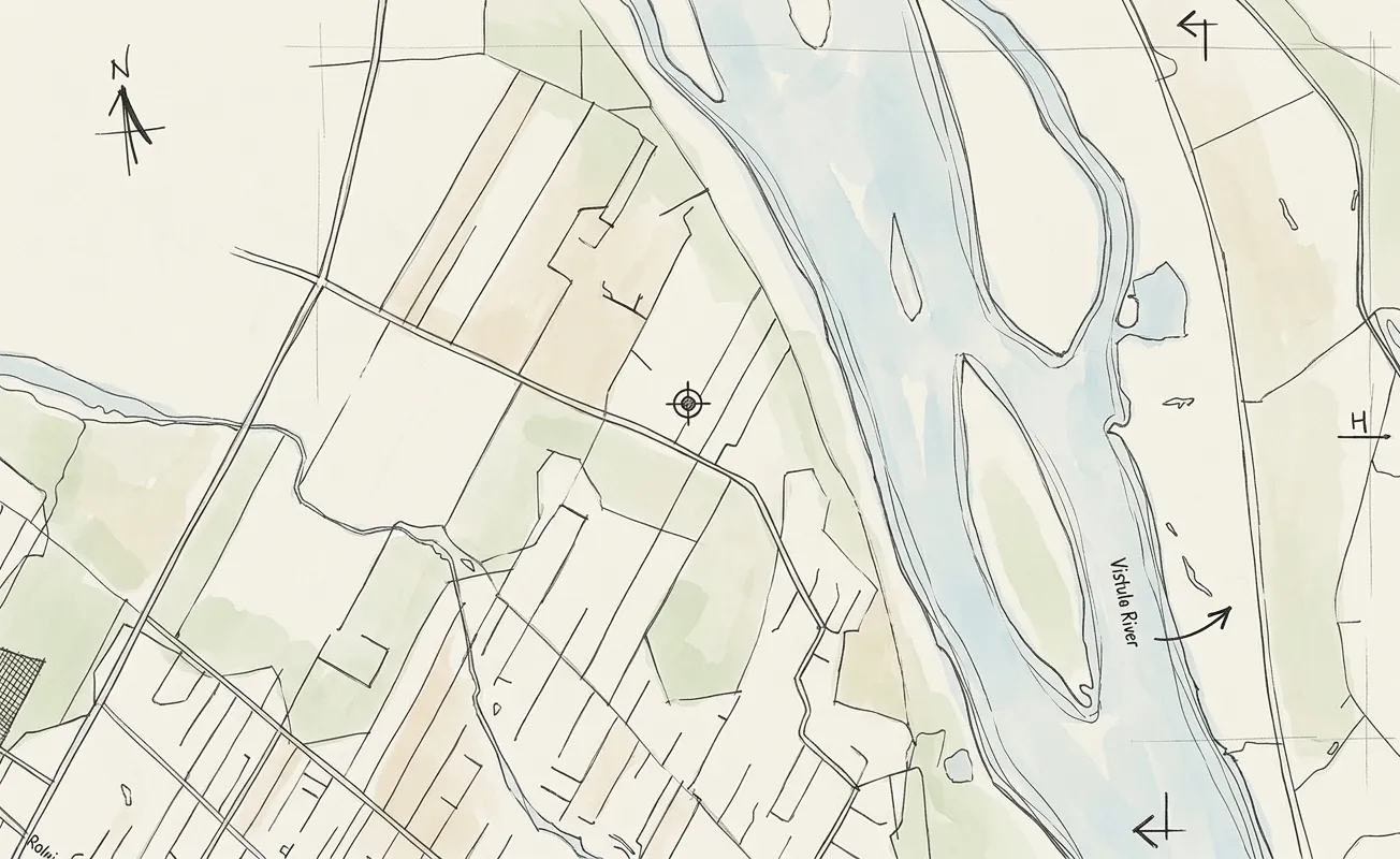 Mapa lokalizacji — Łomianki Dolne, przy Wiśle